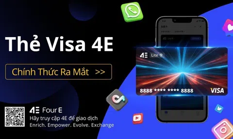 [Tin nóng] Ra mắt thẻ tiêu dùng Visa 4E, cho phép chi tiêu toàn cầu bằng tiền điện tử     