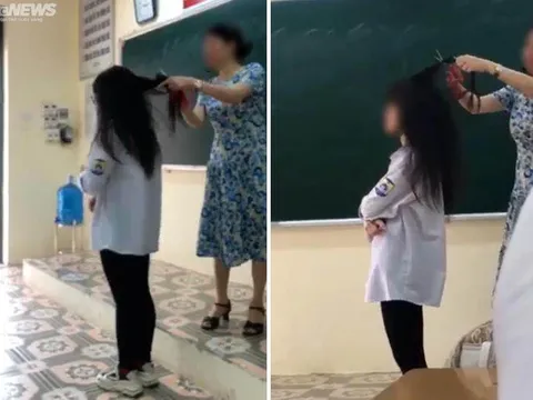 Cô giáo cắt tóc nữ sinh ngay tại lớp