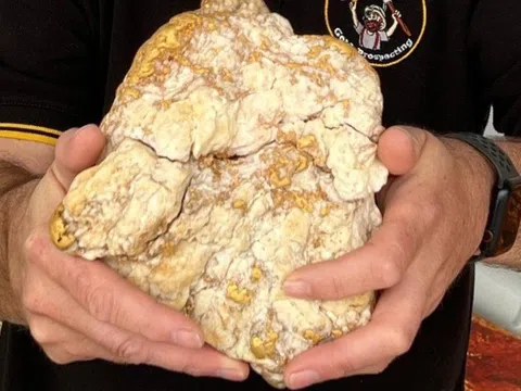 Người đàn ông Australia tìm được hòn đá chứa 2,6kg vàng
