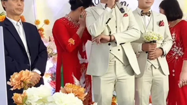 Đám cưới hot nhất Yên Bái, hai bà mẹ khóc hết nước mắt khi dự đám cưới con trai